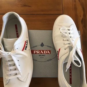 Prada men’s White Shoes  size 11 1/2